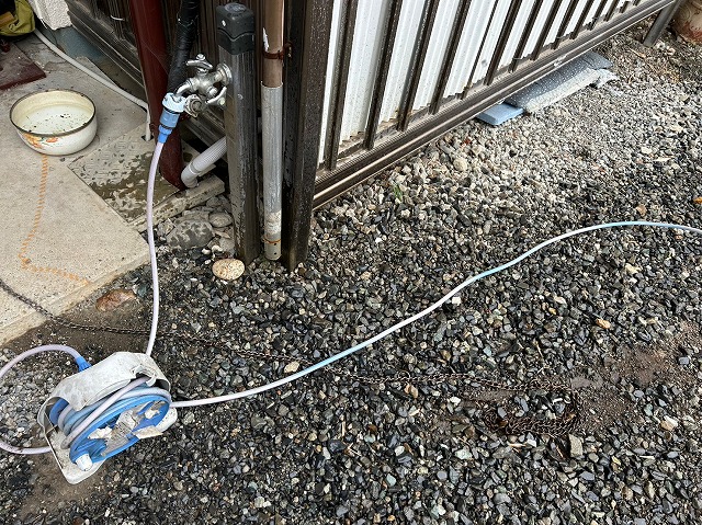 韮崎市　テラス竪樋